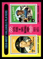 1975 Topps Mini #197 1959 's Nellie Fox/Ernie Banks MVP Ex-Mint MINI  ID: 513631