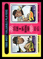 1975 Topps Mini #203 1965 's Zoilo Versalles/Willie Mays MVP Near Mint MINI  ID: 513642