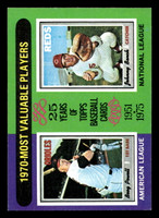 1975 Topps Mini #208 1970 's Boog Powell/Johnny Bench MVP Near Mint MINI  ID: 513649