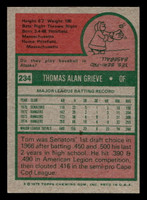 1975 Topps Mini #234 Tom Grieve Ex-Mint MINI  ID: 513705
