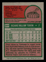 1975 Topps Mini #241 Dick Tidrow Near Mint+ MINI 