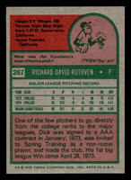 1975 Topps Mini #267 Dick Ruthven Near Mint MINI 