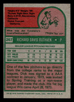 1975 Topps Mini #267 Dick Ruthven Ex-Mint MINI 