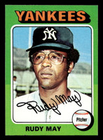 1975 Topps Mini #321 Rudy May Near Mint+ MINI 