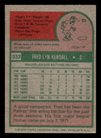 1975 Topps Mini #332 Fred Kendall Ex-Mint MINI  ID: 513819