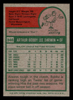 1975 Topps Mini #346 Bobby Darwin Near Mint MINI 