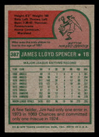 1975 Topps Mini #387 Jim Spencer Near Mint MINI  ID: 513889