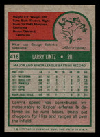 1975 Topps Mini #416 Larry Lintz Near Mint MINI  ID: 513904