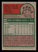 1975 Topps Mini #452 Angel Mangual Near Mint+ MINI 