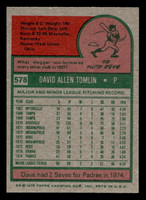 1975 Topps Mini #578 Dave Tomlin Ex-Mint RC Rookie MINI  ID: 514061