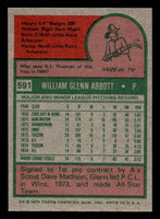 1975 Topps Mini #591 Glenn Abbott Ex-Mint MINI 
