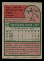 1975 Topps Mini #602 John Vukovich Ex-Mint MINI 