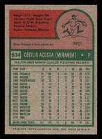 1975 Topps Mini #634 Cy Acosta Ex-Mint MINI  ID: 514170