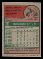 1975 Topps Mini #650 Dave May Near Mint MINI 