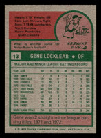1975 Topps Mini #13 Gene Locklear Near Mint RC Rookie MINI  ID: 514224