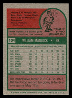 1975 Topps Mini #104 Bill Madlock Ex-Mint MINI  ID: 514235
