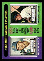 1975 Topps Mini #190 1952 's Bobby Shantz/Hank Sauer MVP Ex-Mint MINI  ID: 514243