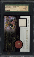 1999 SPX  Brett Favre Packers SGC 8.5 NM-Mint+ Winning Materials Ball Jersey GU