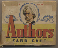 circ. 1930's Whitman Authors Card Game w/instructions & Box Lot of 42/44  #*sku37152