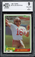 1981 Topps #216 Joe Montana 49ers BCCG 9 RC