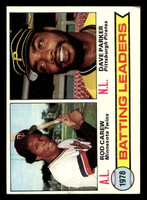 1979 Topps #1 Rod Carew/Dave Parker Batting Leaders Ex-Mint  ID: 514454