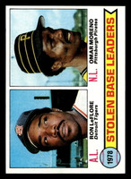 1979 Topps #4 Ron LeFlore/Omar Moreno Stolen Base Leaders Near Mint  ID: 514457