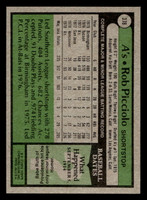 1979 Topps #378 Rob Picciolo DP Near Mint  ID: 514831