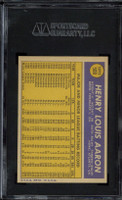 1970 Topps #500 Hank Aaron Braves SGC 6 EX-Mint