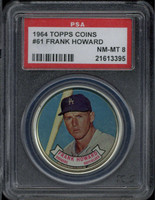 1964 Topps Coins #61 Frank Howard Dodgers PSA 8 NM-Mint