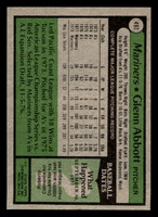 1979 Topps #497 Glenn Abbott Near Mint 