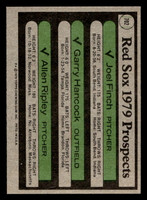 1979 Topps #702 Joel Finch/Garry Hancock/Allen Ripley Red Sox Prospects Near Mint RC Rookie 
