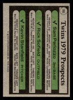 1979 Topps #709 Sam Perlozzo/Rick Sofield/Kevin Stanfield Twins Prospects Near Mint RC Rookie  ID: 515249
