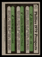 1979 Topps #722 Jim Morrison/Lonnie Smith/Jim Wright Phillies Prospects Ex-Mint RC Rookie 