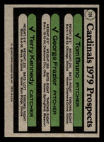 1979 Topps #724 Tom Bruno/George Frazier/Terry Kennedy Cardinals Prospects Near Mint+ RC Rookie 