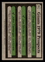 1979 Topps #726 Greg Johnston/Joe Strain/John Tamargo Giants Prospects Near Mint RC Rookie  ID: 515266