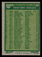 1977 Topps #387 Billy Martin MG Near Mint+  ID: 517345