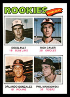 1977 Topps #477 Doug Ault/Rich Dauer/Orlando Gonzalez/Phil Mankowski Rookie Infielders Near Mint RC Rookie  ID: 517708