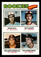 1977 Topps #477 Doug Ault/Rich Dauer/Orlando Gonzalez/Phil Mankowski Rookie Infielders Near Mint RC Rookie  ID: 517709