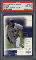 2001 UD Pros Prospects WT3 Ichiro Mariners PSA 8 NM-MINT RC World Tour ID: 517723