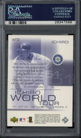 2001 UD Pros Prospects WT3 Ichiro Mariners PSA 8 NM-MINT RC World Tour ID: 517723