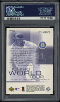 2001 UD Pros Prospects WT3 Ichiro Mariners PSA 8 NM-MINT RC World Tour ID: 517724