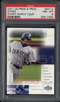 2001 UD Pros Prospects WT14 Ichiro Mariners PSA 8 NM-MINT RC World Tour
