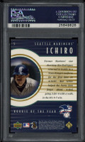 2001 UD Rookie Update #5 Ichiro Mariners PSA 9 MINT RC 7/100 GOLD ROY Bonus