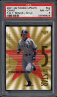 2001 UD Rookie Update #33 Ichiro Mariners PSA 8 NM-MINT RC 90/100 GOLD ROY Bonus