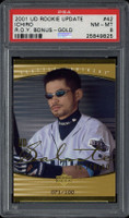 2001 UD Rookie Update #42 Ichiro Mariners PSA 8 NM-MINT RC 71/100 GOLD ROY Bonus
