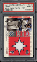 2001 UD Rookie Update #J-I3 Ichiro Mariners PSA 9 MINT RC 59/100 Game Pants Teir 1 GU