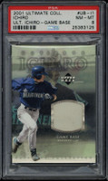2001 Ultimate Collection UB-I1 Ichiro Mariners PSA 8 NM-MINT RC Game Used Base ID: 517746