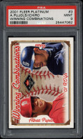 2001 Fleer Platinum #3 Ichiro Mariners PSA 9 RC Winning Combinations Pujols /250
