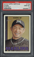 2016 Topps Heritage #132 Ichiro Mariners PSA 10 GEM MINT Portrait