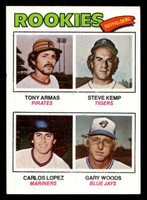 1977 Topps #492 Tony Armas/Steve Kemp/Carlos Lopez/Gary Woods Rookie Outfielders T Near Mint RC Rookie  ID: 517892